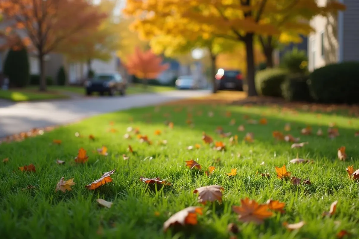 Cleaned Louisville East End lawn after fall leaf removal by Peek Lawn Care