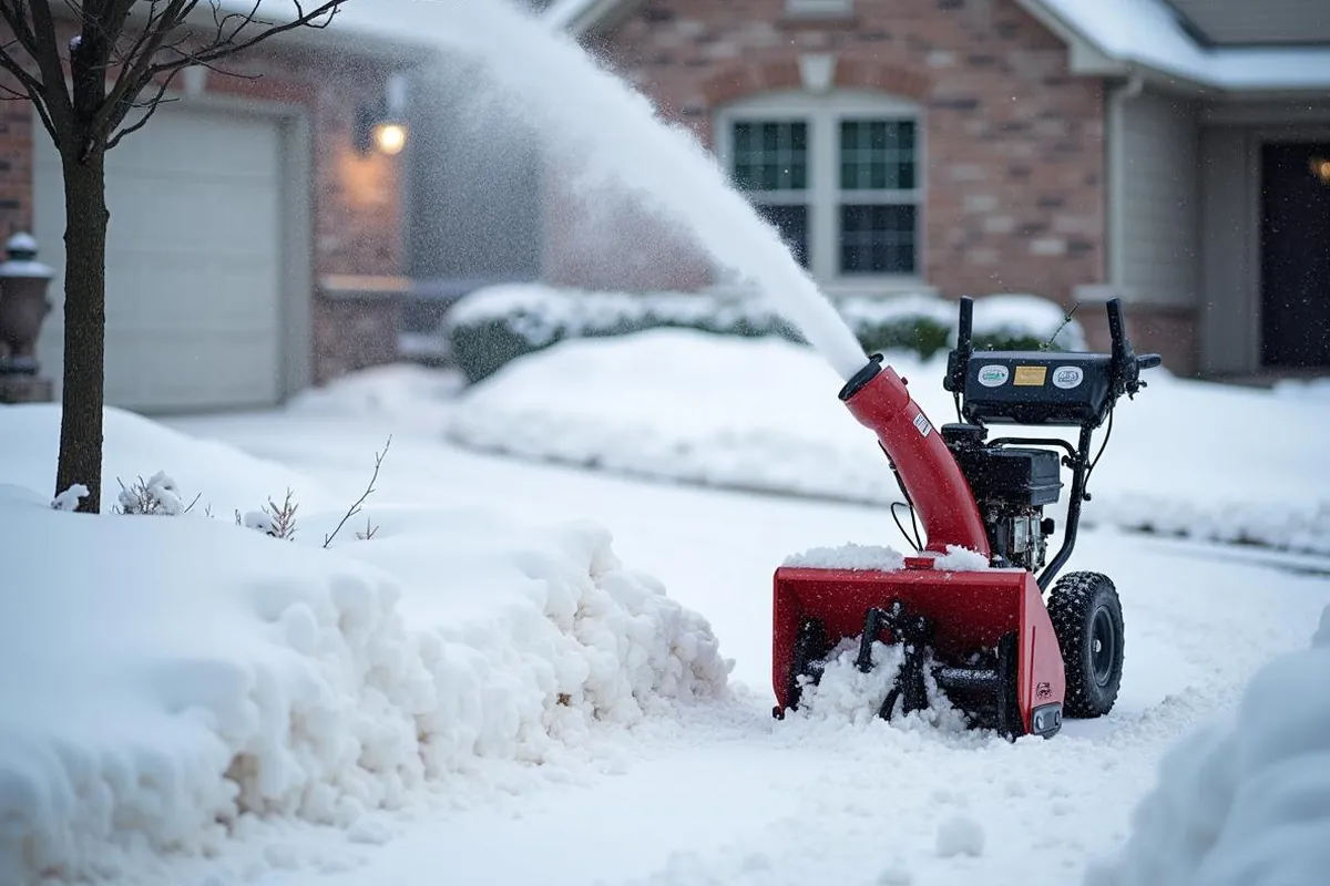 Residential driveway cleared of snow in Louisville, KY